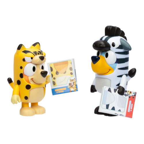 Bluey Figurines Bluey 2-Pack - Στολές Ζώων, 2.5 ίντσες με Αξεσουάρ
