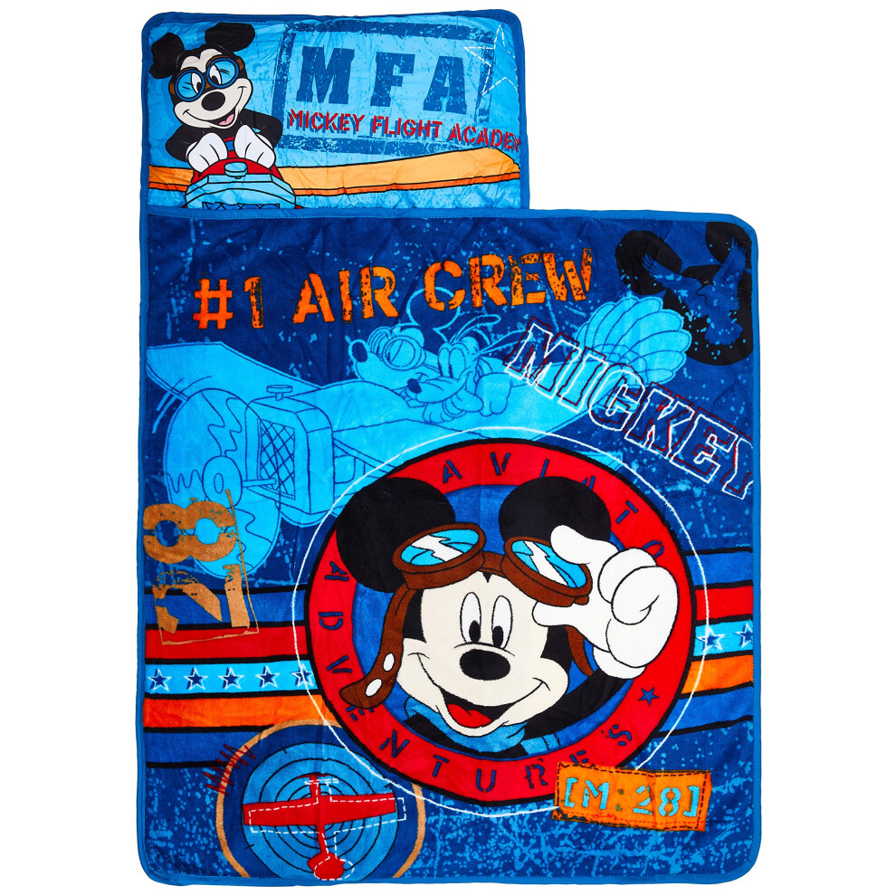 Disney Mickey's Toddler Rolled Nap Mat  Flight Academy