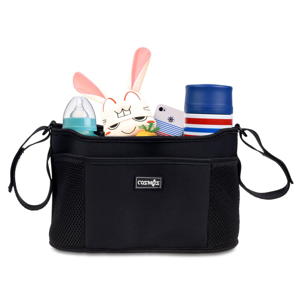 Cm Stroller Organizer Diaper Bag Stroller Accessories Pack With Drink Holders And Zipped Pockets For Baby Stroller Car Shopping Cart. Fits