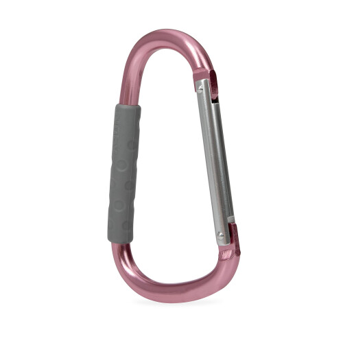 Nuby Clip Carabiner Nuby con Mango Suave: Oro Rosa 2