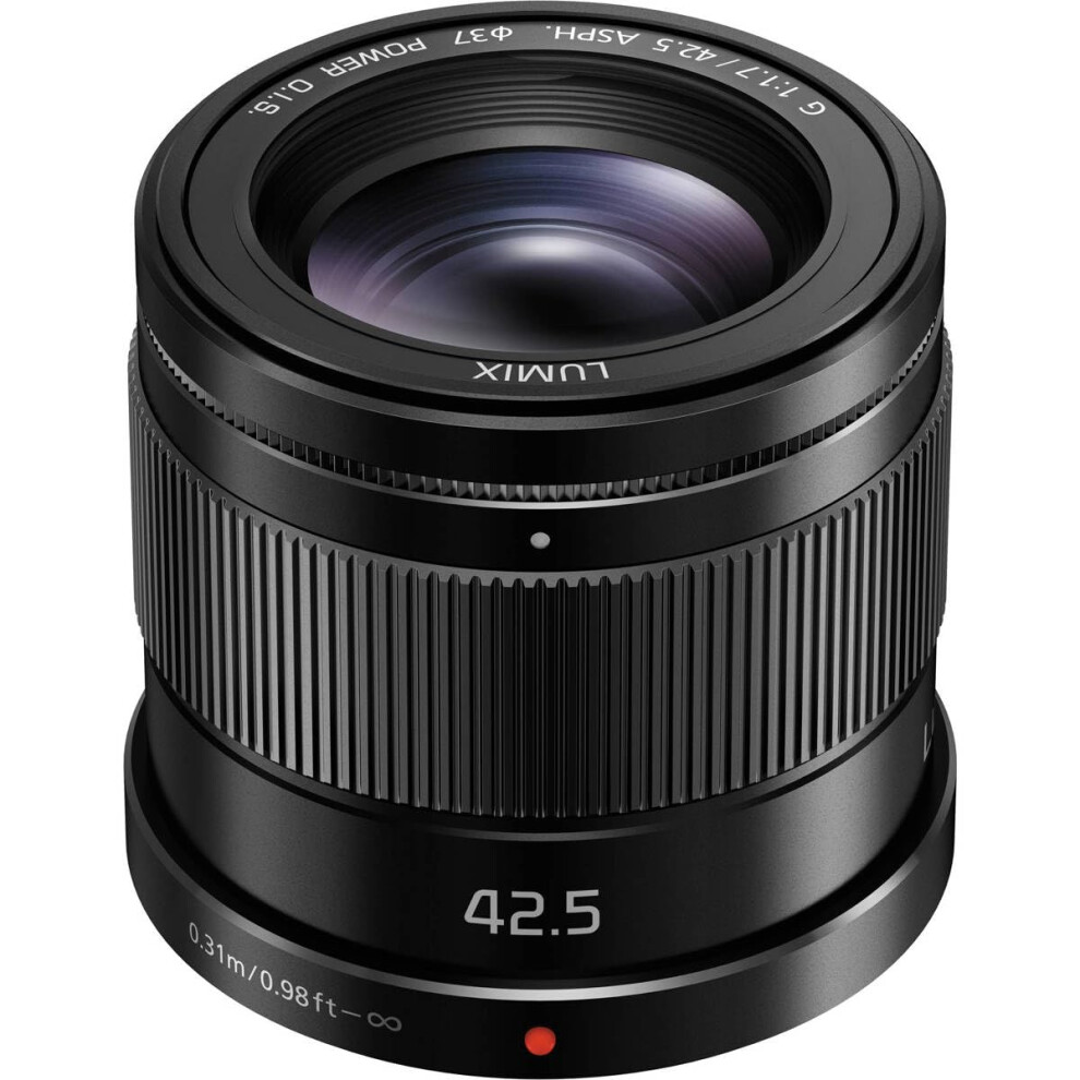 Panasonic LUMIX G LENS  42.5MM  F1.7 ASPH.  MIRRORLESS MICRO FOUR THIRDS  POWER OPTICAL I.S.  H-HS043K (USA BLACK)