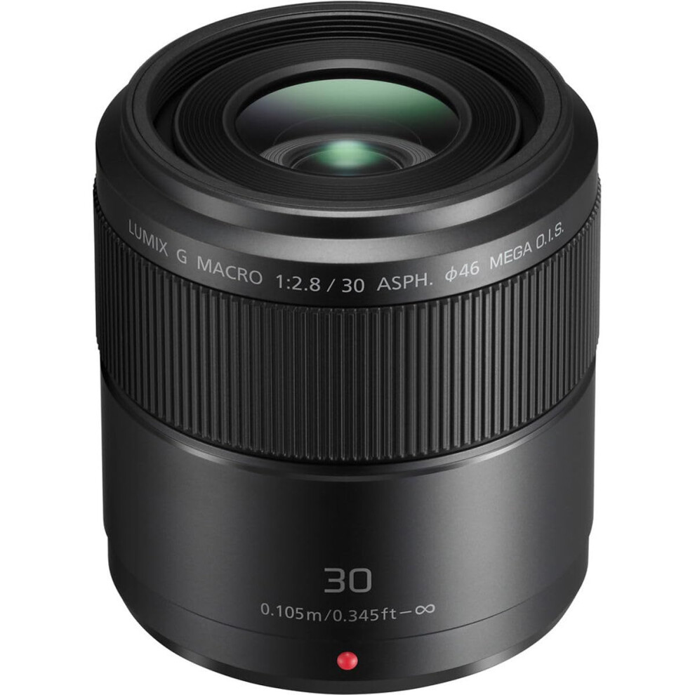 Panasonic LUMIX G MACRO LENS  30MM  F2.8 ASPH  MIRRORLESS MICRO FOUR THIRDS  MEGA OPTICAL I.S  H-HS030 (USA BLACK)