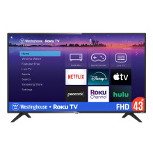 Westinghouse Roku TV - 43 Inch Smart TV 1080P LED Full HD TV with Wi-Fi Connectivity and Mobile App Flat Screen TV Compatible with Apple H