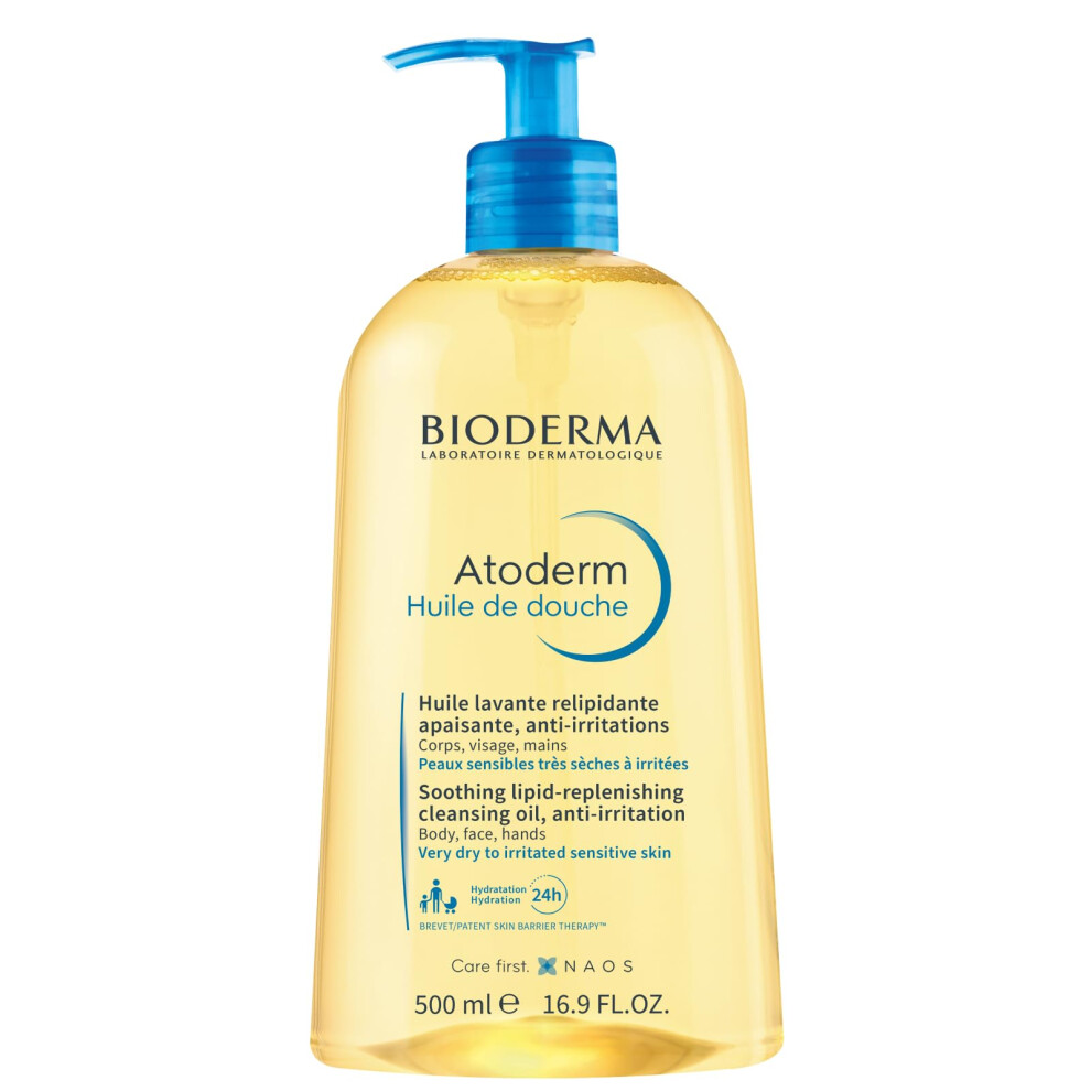 Bioderma - Atoderm - Cleansing Oil - Face and Body Cleansing Oil - Soothes Discomfort - Cleansing Oil for Very Dry Sensitive Skin