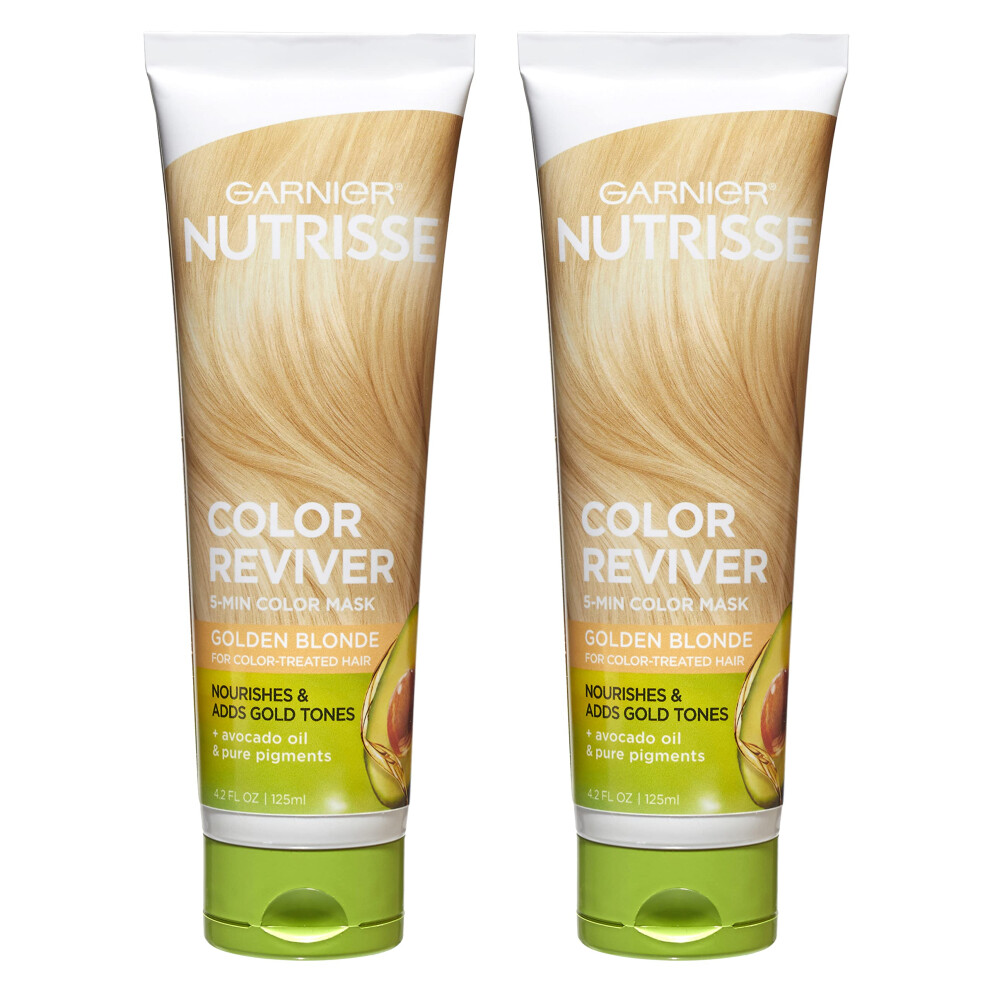 Garnier Hair Color Nutrisse Color Reviver  Golden Blonde for Color Treated Hair to Nourish & Adds Gold Tones  8.4 Fl Oz  2 Count (Packaging