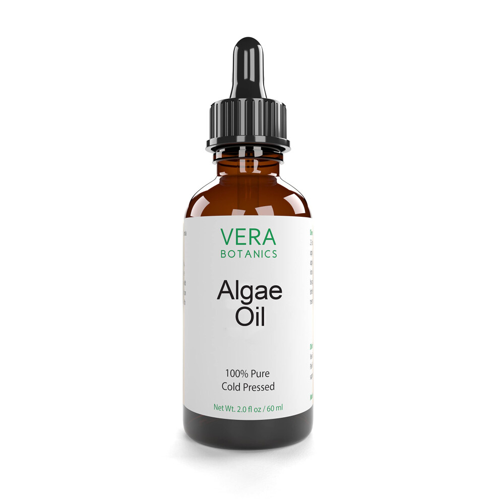 Vera Botanics ALGAE OIL 100% Pure & Natural  Unrefined  Cold-Pressed For Face  Dry Skin  Nails  Lips  Body & Hair - Reduce Hair Breakage  Ap