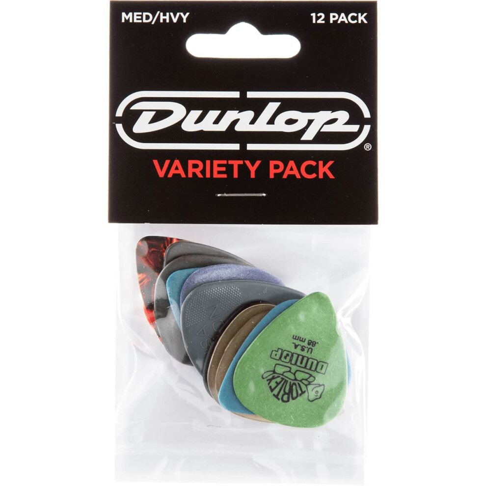 Dunlop Pick Variety Pack  Assorted  Medium/Heavy  12/Player's Pack