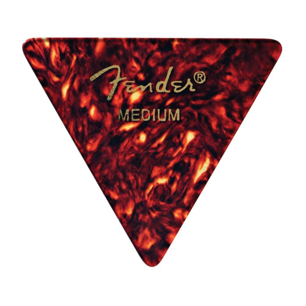 Fender Classic Celluloid Guitar Picks 355 Shape  Tortoise Shell  Medium  12-Pack