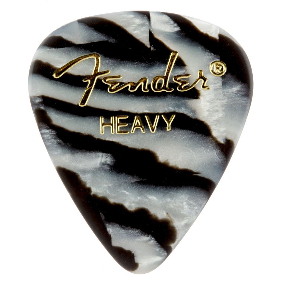 Fender Graphic Guitar Picks 351 Shape  Zebra  Heavy  12-Pack