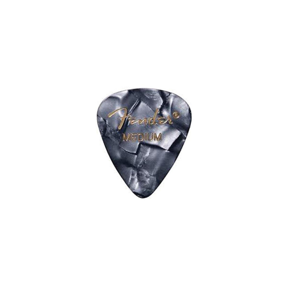 Fender Premium Celluloid Guitar Picks 351 Shape  Black Moto  Medium  12-Pack