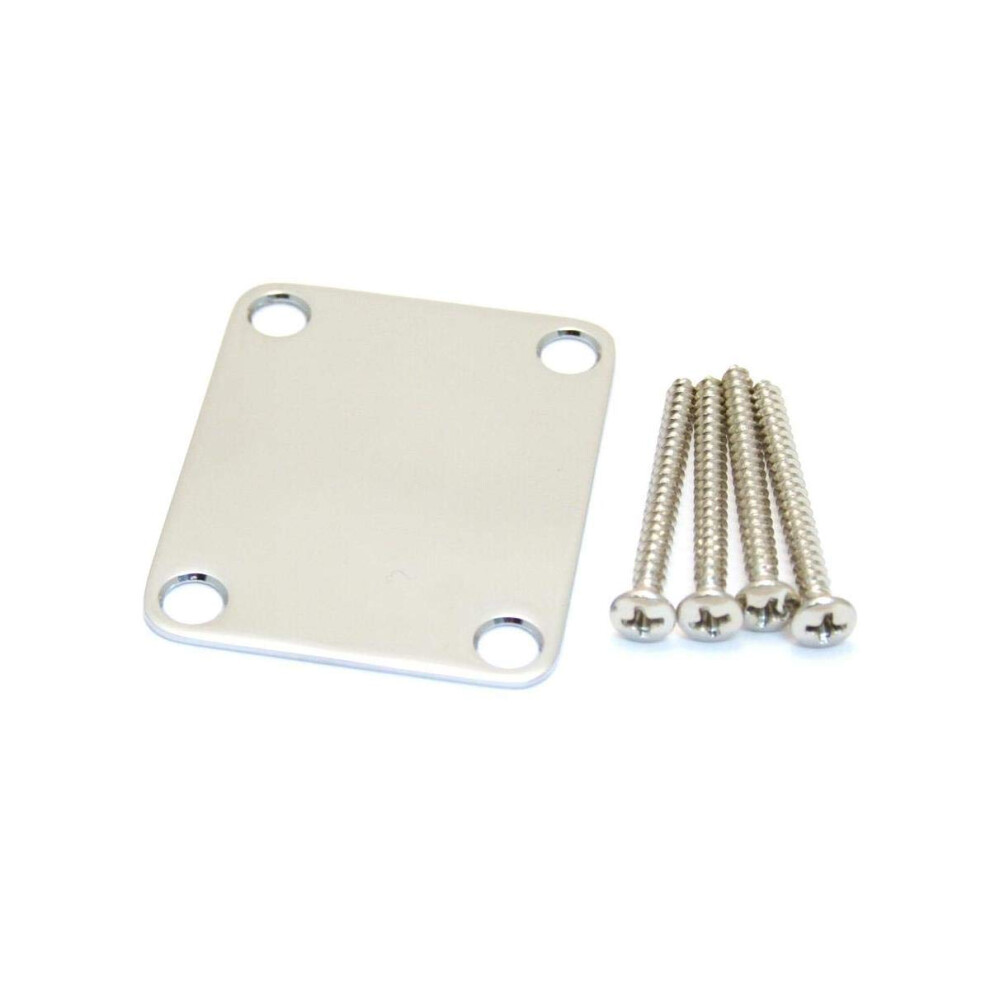 Fender 4-Bolt Vintage-Style Neck Plate Plain - Chrome