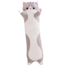 (90 cm) Side Sleeping Body Pillow Gray Husky Long For Children And Adult 110Cm