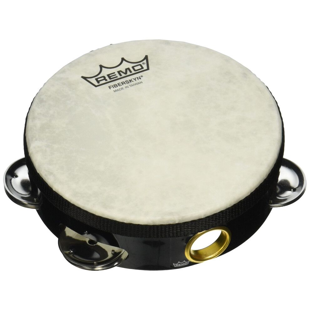 Remo Fiberskyn Tambourine - Quadura Black  6""