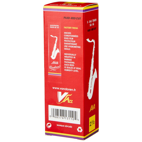 Vandoren SR2725R Saksofon tenorowy JAVA Czerwone stroiki, siła 2,5; Pudełko 5 2
