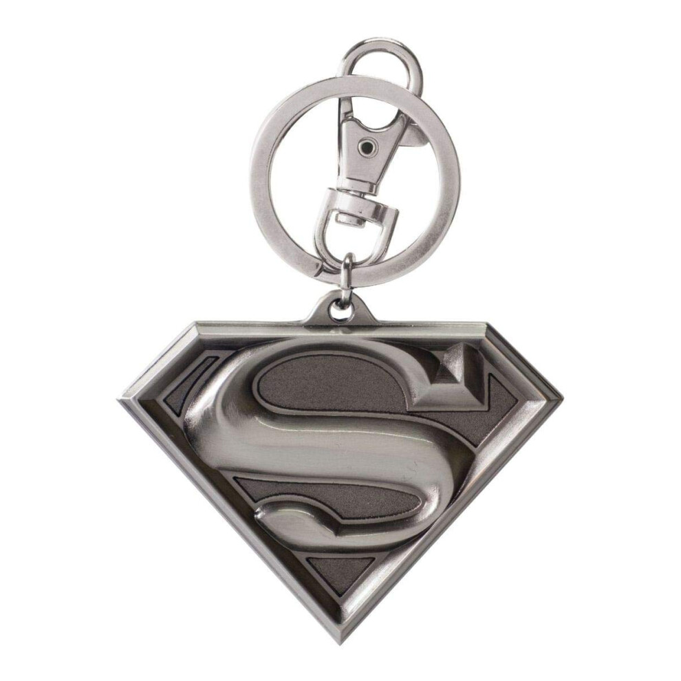 DC Superman Logo Pewter Keyring  2''