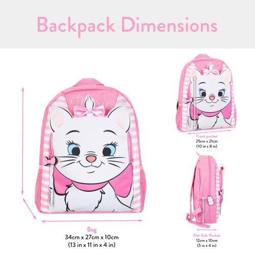 Disney Σακίδιο Disney Aristocats | Σακίδιο Marie για Κορίτσια | Ροζ Μία Μέγεθος 1