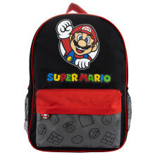 Super Mario Backpack | Boys School Bag | Boys Back Pack | Black One Size