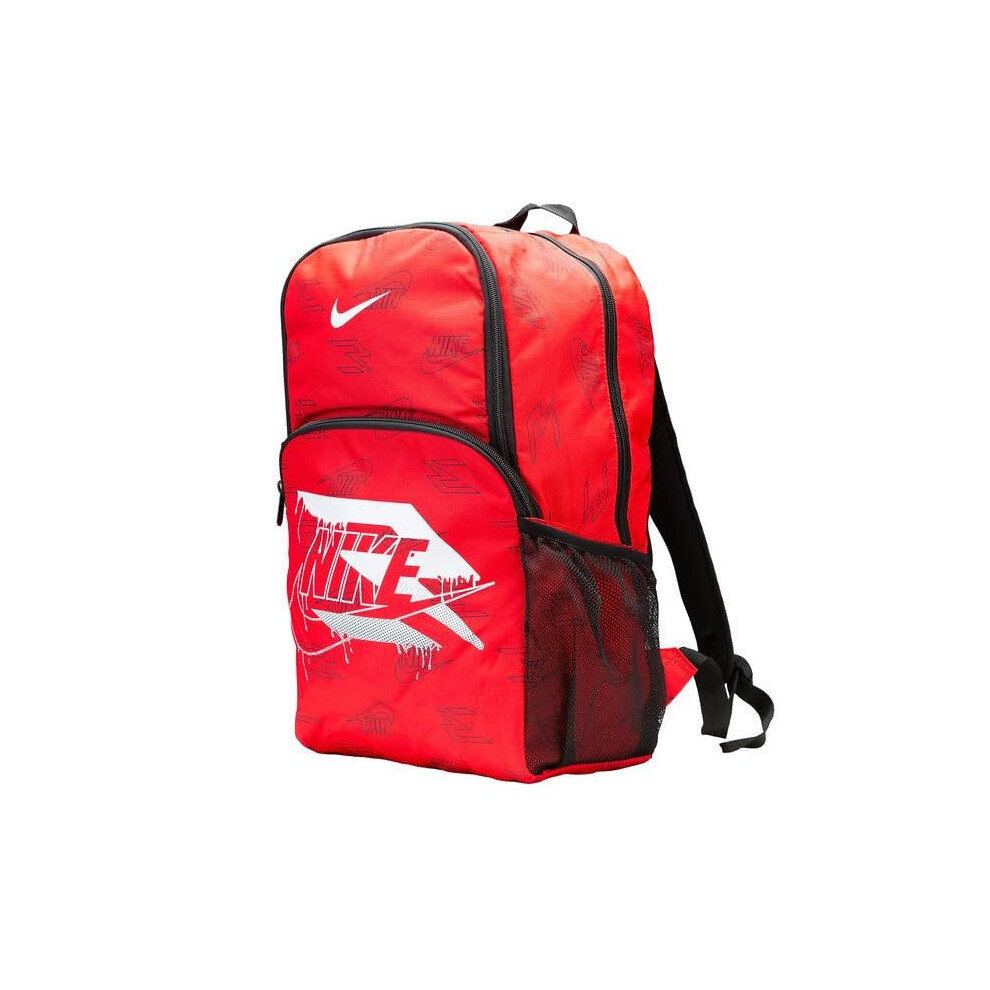 Nike 3 Brand Graphic Print Backpack - Red - One Size (30L)