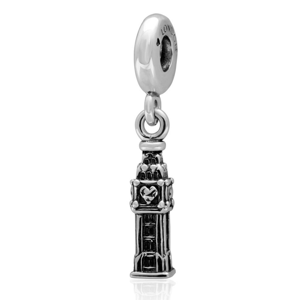 Breloque Big Ben London en argent sterling 925 pour bracelets Pandora