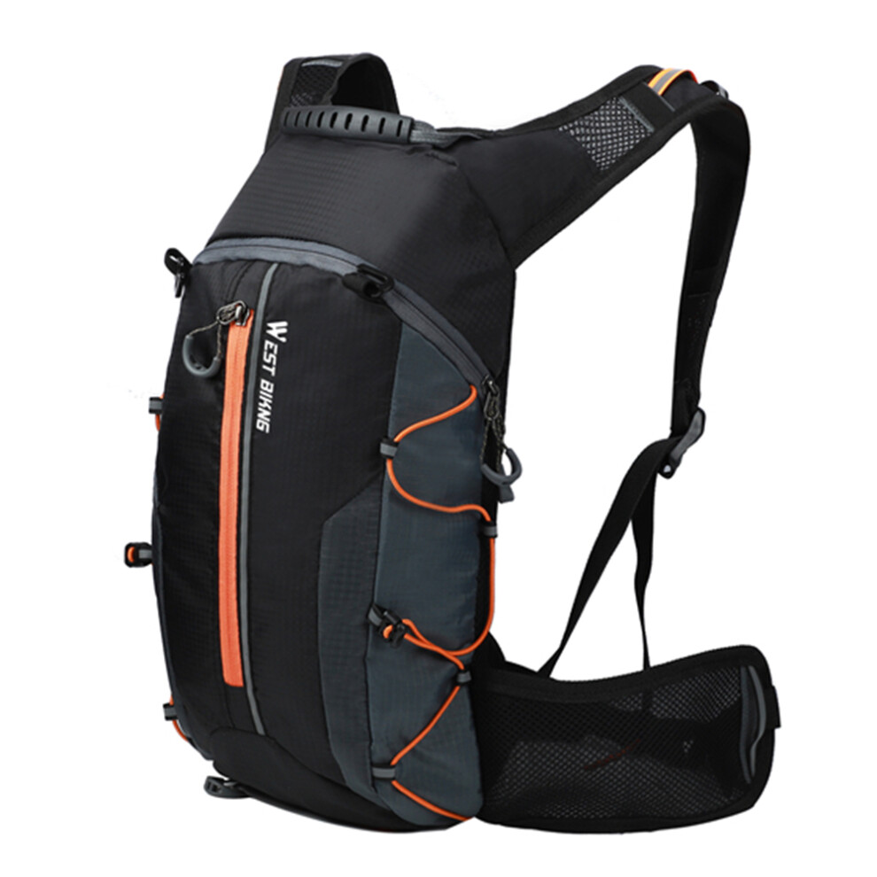 (orange) Yellow Reflective Waterproof Cycling Backpack 10L