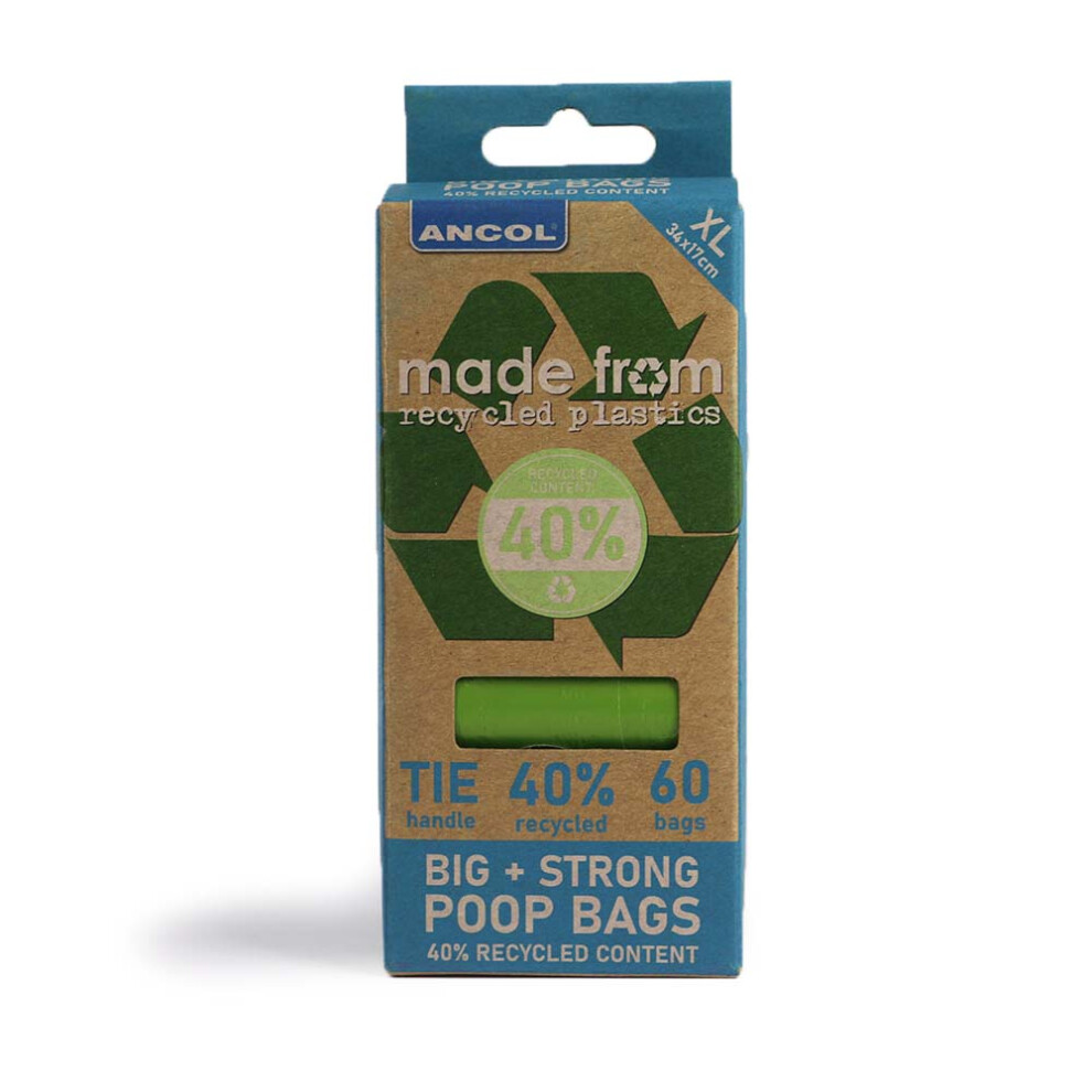 Ancol Made From Poop Bag Refill Pack (4 Rolls Per Pack) Strong, Sturdy