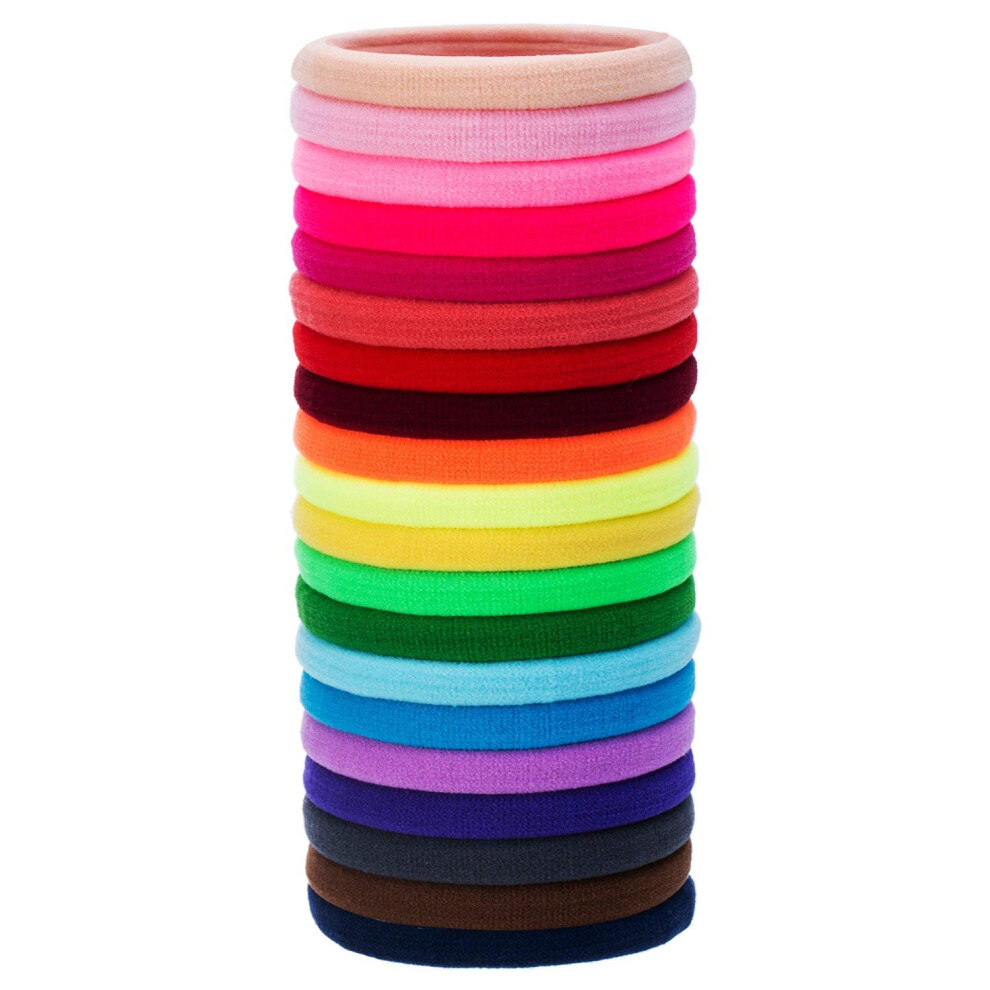Eboot 20 Pieces Large Stretch Hair Ties Hair Bands Ponytail Holders Headband For Thick Heavy And Curly Hair (Multicolor)