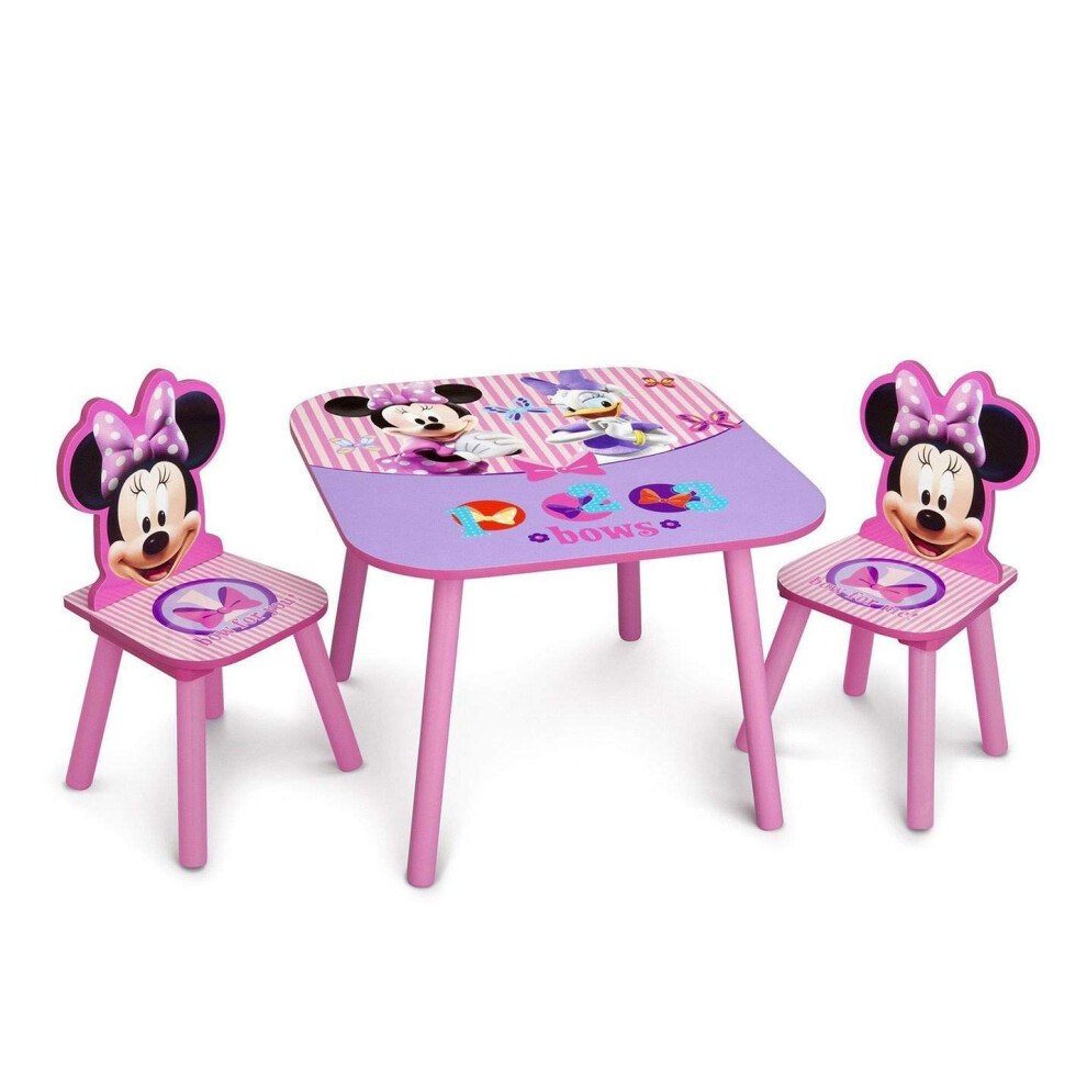 Delta Children (2 Included)  Disney Minnie Mouse Kids Chair Table  3-Piece Set  Multicolor