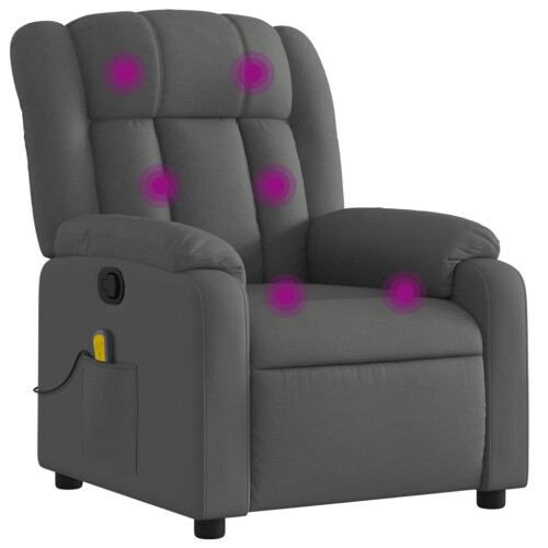VidaXL vidaXL Massagesessel Dunkelgrau Stoff
