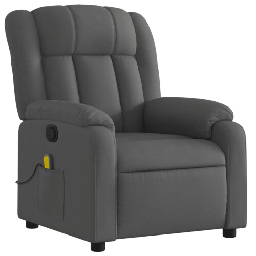 VidaXL vidaXL Massagesessel Dunkelgrau Stoff 2