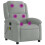 VidaXL vidaXL Massage-Relaxsessel, hellgrauer Samt 3