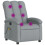 VidaXL vidaXL Massage-Relaxsessel, hellgrauer Stoff 2
