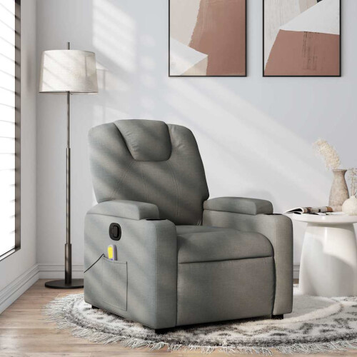 VidaXL vidaXL Massage-Relaxsessel, Stoff, Dunkelgrau
