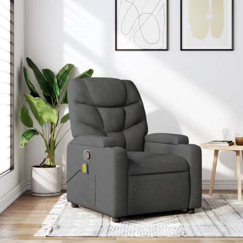 VidaXL vidaXL Massage-Relaxsessel, Stoff, Dunkelgrau