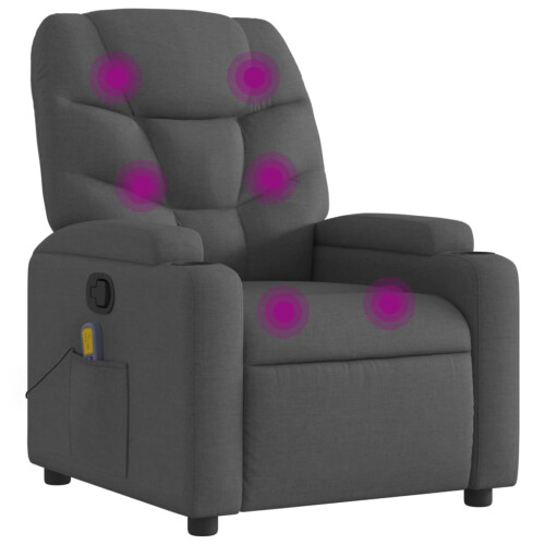 VidaXL vidaXL Massage-Relaxsessel, Stoff, Dunkelgrau 1