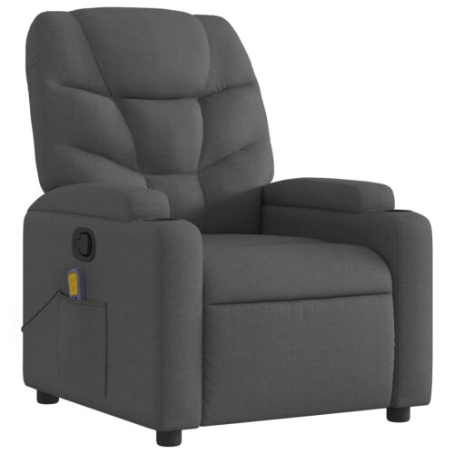 VidaXL vidaXL Massage-Relaxsessel, Stoff, Dunkelgrau 2