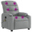 VidaXL vidaXL Massage-Relaxsessel, hellgrauer Stoff 2