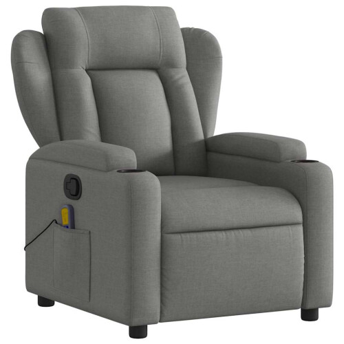 VidaXL vidaXL Massage-Relaxsessel, Stoff, Dunkelgrau 2