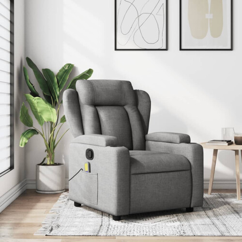VidaXL vidaXL Massage-Relaxsessel, Stoff, Dunkelgrau