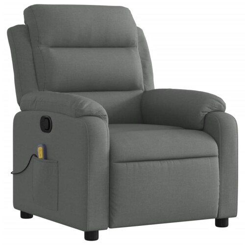 VidaXL vidaXL Massage-Relaxsessel, Stoff, Dunkelgrau 2