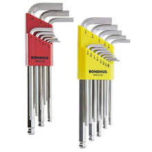 Bondhus 26999 End End Dict Hex Key L-Wrench Set w/Briteguard 22 pe   as