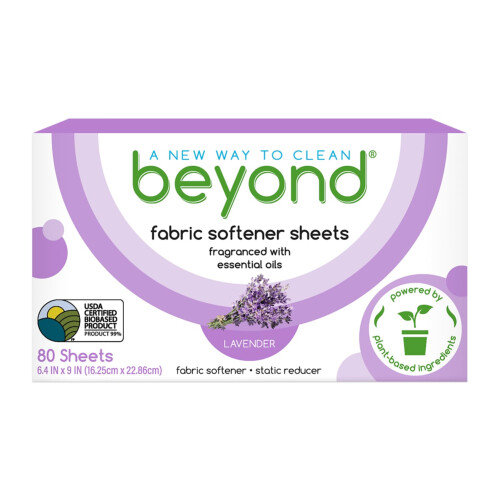 Beyond Fabric Softener Sheets (80 φύλλα) - Άρωμα Λεβάντας - Φιλικά προς το Περιβάλλον 1