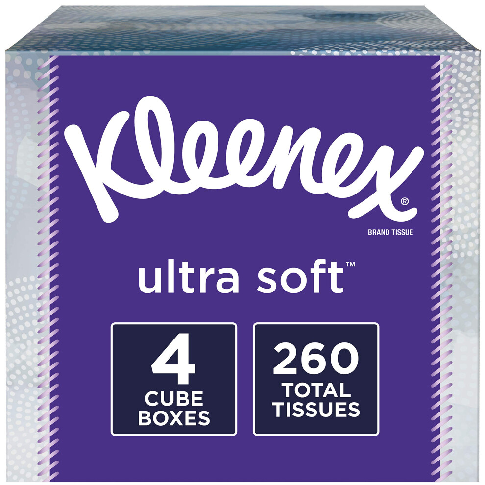 Kleenex Ultra Facial Tissue  Upright Boxes  65 Count (Pack of 4)