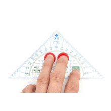 Triangle Protractor  with Anti-Slide Grips for Fix Positioning On Paper and to Prevent Slipping During Use  16cm Length Triangular Protracto