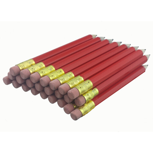 ezpencils - Κόκκινος Κύλινδρος Γκολφ (1/2 μολύβι - Pew μολύβια) Έξακων Μολυβιών - 48 τεμάχια 1