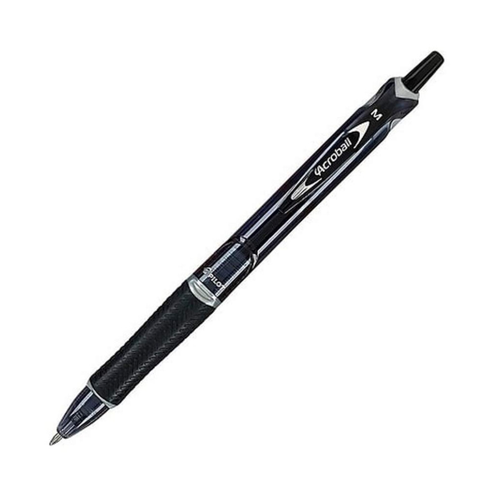 Pilot Acroball Colors Ball Point Pen  1mm  Black Ink  12 Count  Medium (31821)