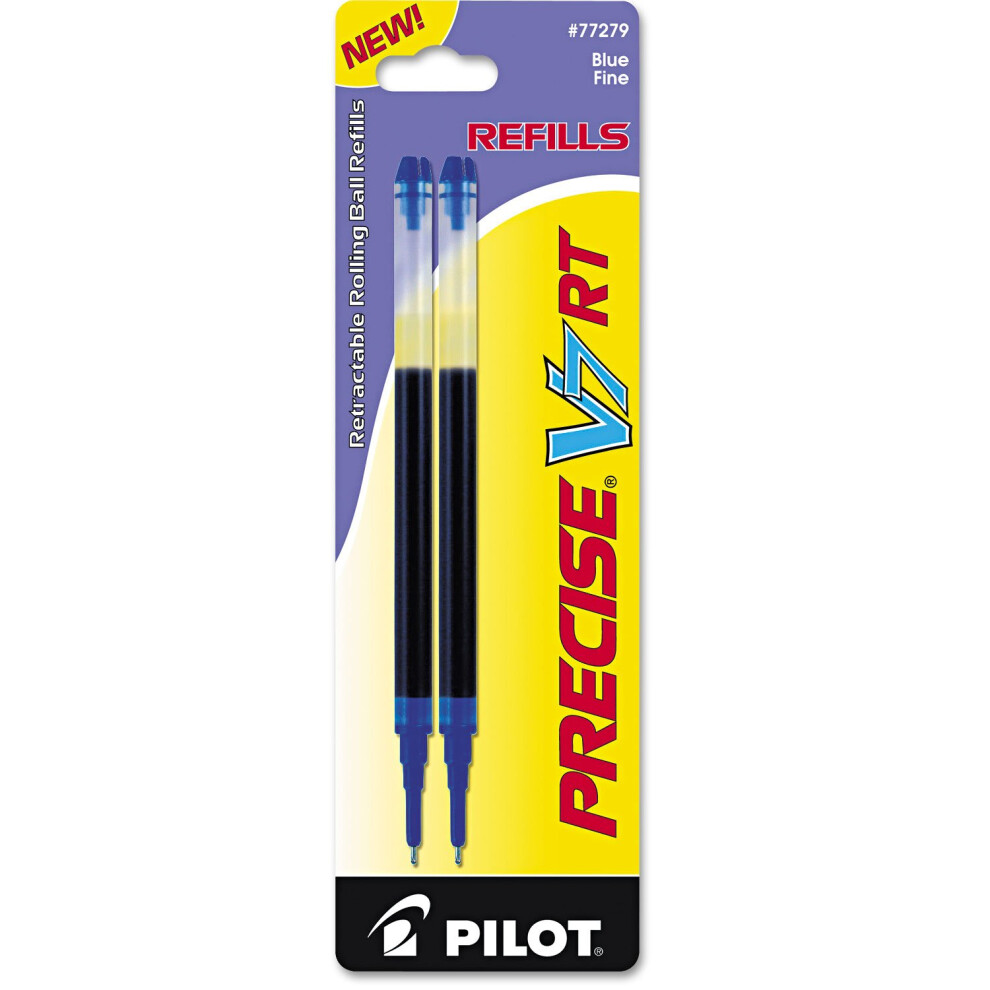 Pilot 77279 Refill for Precise V7 RT Rolling Ball  Fine  Blue Ink  2/Pack