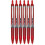 Pilot Pilot Precise V5 RT Nachfüllbare Tintenroller, Extra Feine Spitze, 0.5mm, Rote Tinte, 6er Pack 1
