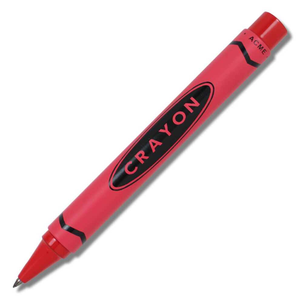 ACME Studios Crayon - Red Retractable Roller Ball Pen by Adrian Olabuenaga (PACME3RDRR)