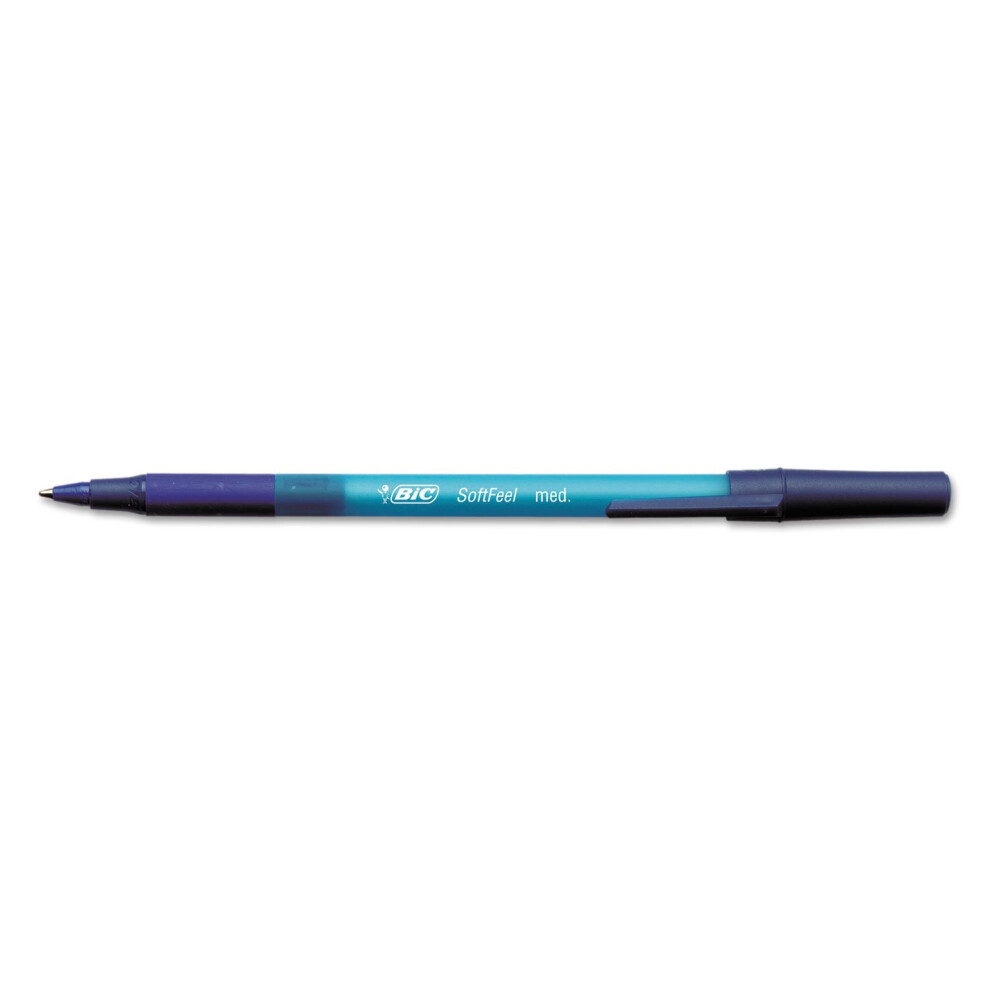 BIC SGSM11-BLUE Soft Feel Ball Pen  Medium Point (1.0 mm)  Blue  12-Count