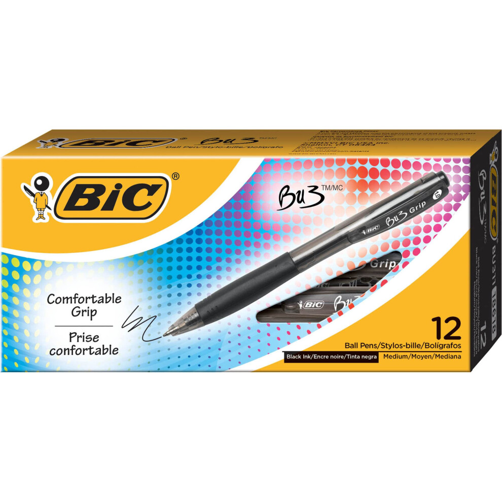 BIC Ballpoint Retractable Pens (BU311BK)  Black